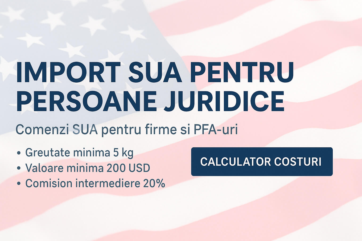 Import SUA persoane juridice